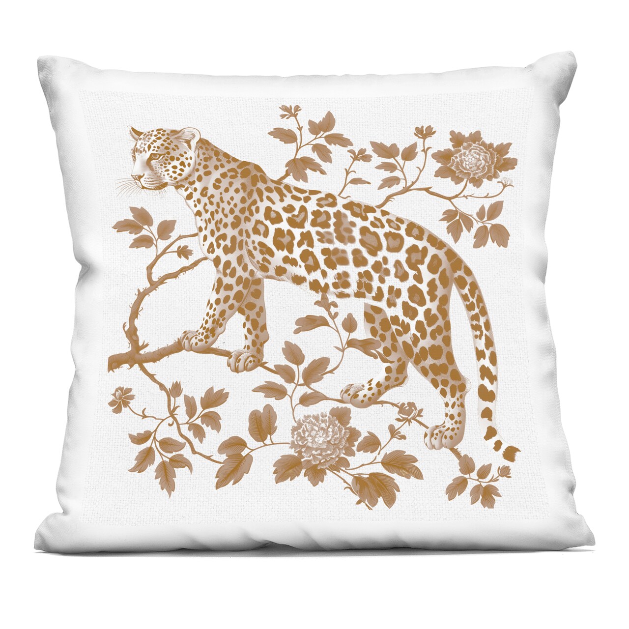 Stupell Industries Earthy Details Vintage Leopard Decorative Printed Throw Pillow, design by Lettered and Lined, 18 x 7 x 18